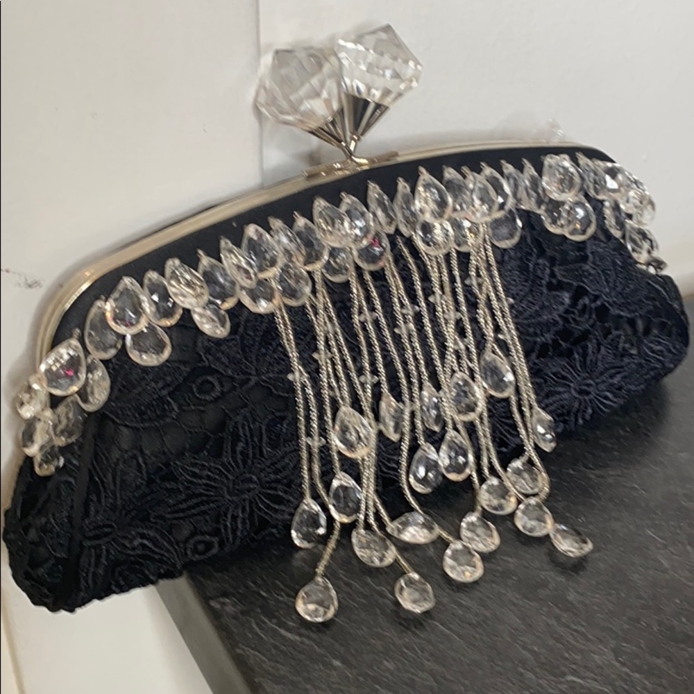 Gorgeous Lace Jeweled Clutch